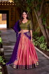 Mahika By Lnb2009 Kanchipuram Zari Weaving Work Lehenga With Blouse Dupatta Wholesale Online